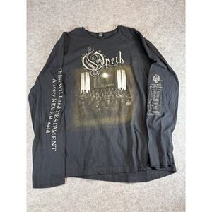 Opeth The Last Will and Testament Long Sleeve T Shirt Mens XL Black Metal Band